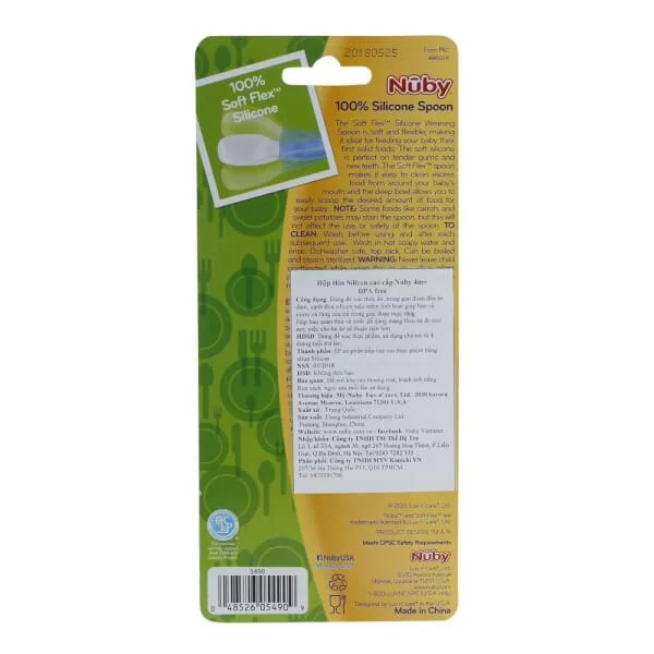 Thìa ăn dặm cao cấp Nuby Xanh dương