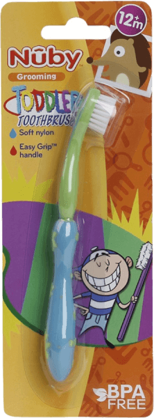Bàn chải đánh răng Nuby màu xanh (bé từ 12 tháng)