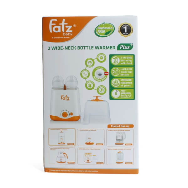 Máy hâm sữa đa năng  2 bình cổ rộng Fatzbaby FB3012SL