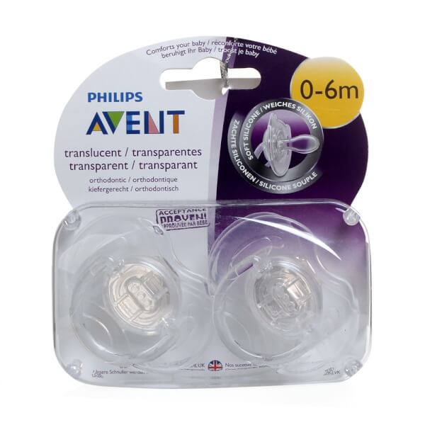 Ty ngậm Philips Avent trong suốt (SCF170/18)