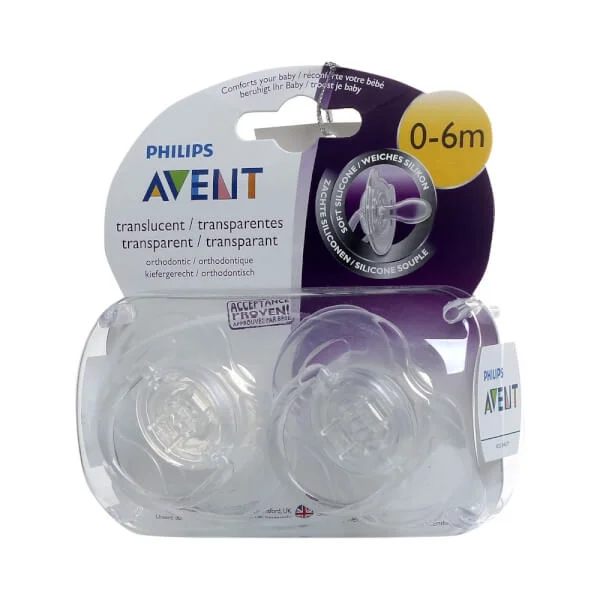 Ty ngậm Philips Avent trong suốt (SCF170/18)