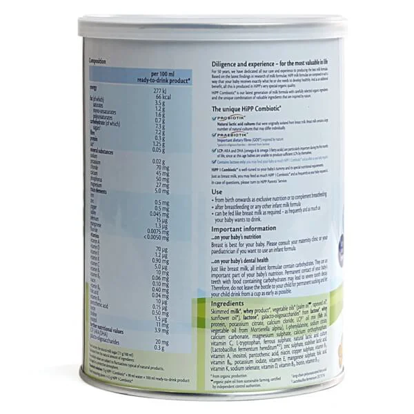 Combo 2 lon Sữa Hipp 1 Combiotic Organic Infant 350g (0-6 tháng)