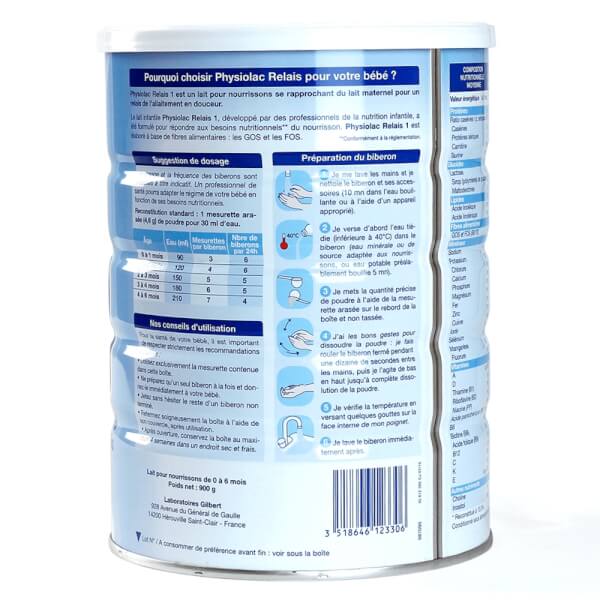 Sữa bột Physiolac số 1, 900g