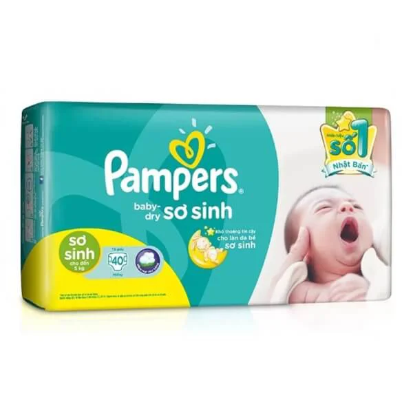 Tã dán Pampers tiết kiệm Sơ sinh, 40 miếng