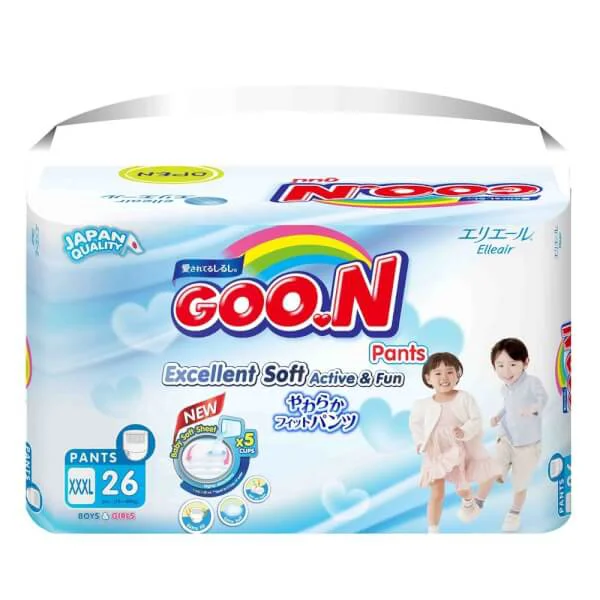 Tã quần Goo.n Slim Jumbo (XXXL, 18-30 kg, 26 miếng)