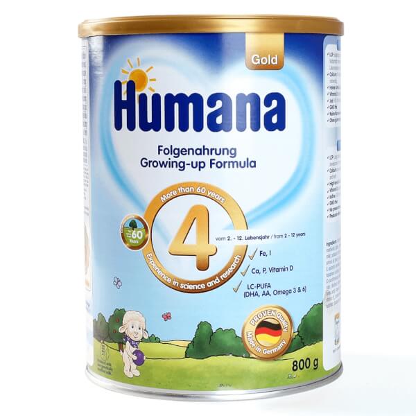 Sữa bột Humana Gold số 4, 2-12 tuổi, 800g