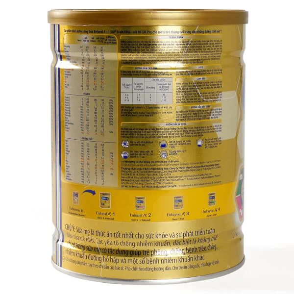 Sữa bột Enfamil A + 1 900g 360° Brain DHA+ với MFGM PRO cho trẻ từ 0 đến 6 tháng tuổi