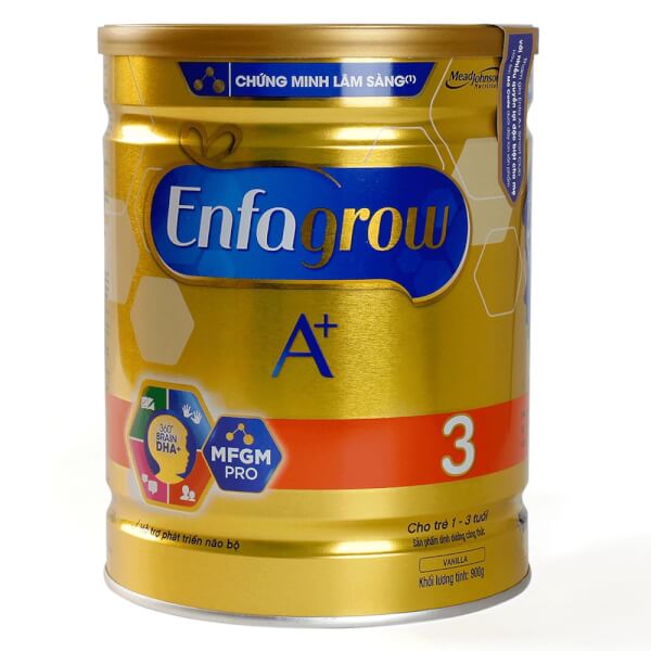 Sữa bột Enfagrow A + 3 900g 360 Brain DHA+ voi MFGM PRO, huong Vanilla