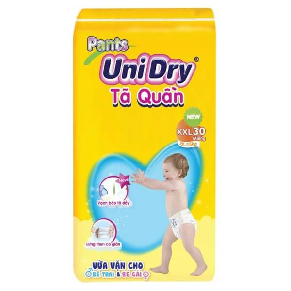 Tã quần Unidry XXL, 15-25kg, 30 miếng