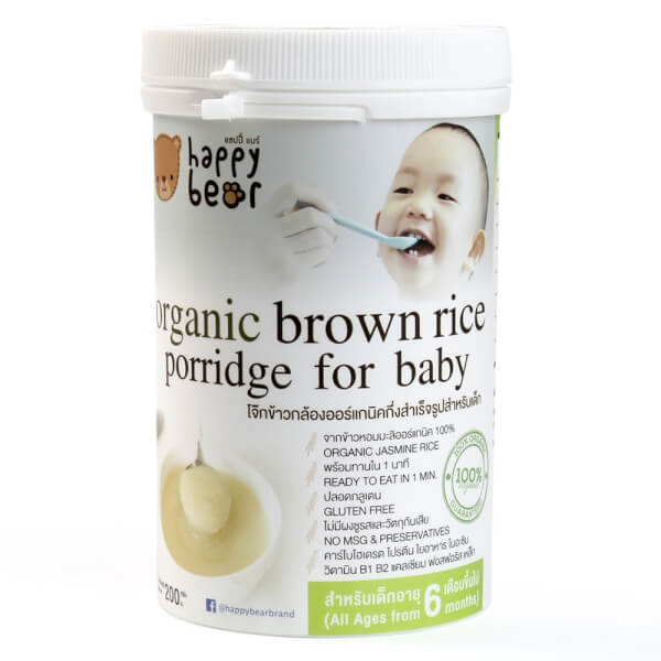 Cháo gạo lứt Organic Happy Bear Thái Lan, 200g
