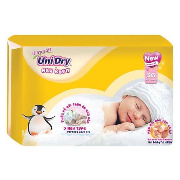 Tã dán Unidry Newborn (NB, dưới 5kg, 36 miếng)