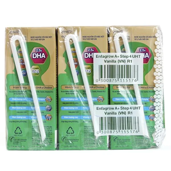 Sữa nước Enfagrow A+ 4 RTD Vani 180ml, Lốc 3 hộp