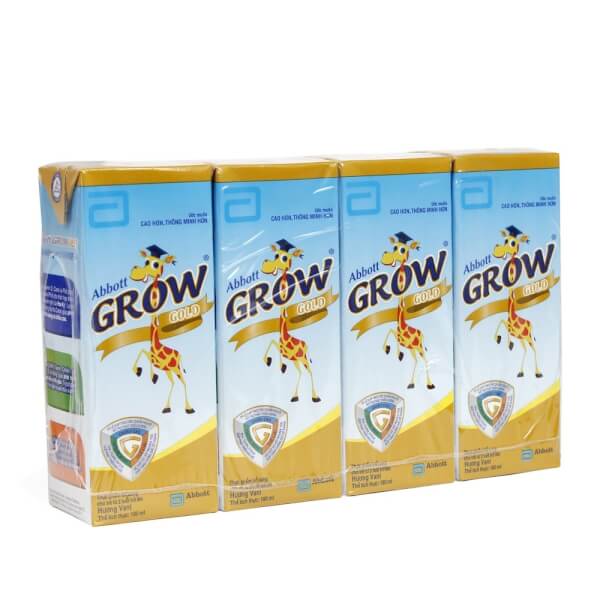Thực phẩm bổ sung cho trẻ từ 2 tuổi trở lên : Abbott Grow Gold hương vani - Lốc 4 hộp