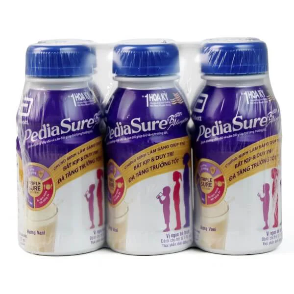 Thực phẩm dinh dưỡng y học cho trẻ 1-10 tuổi: Pediasure dạng lỏng hương vani - Lốc 6 chai
