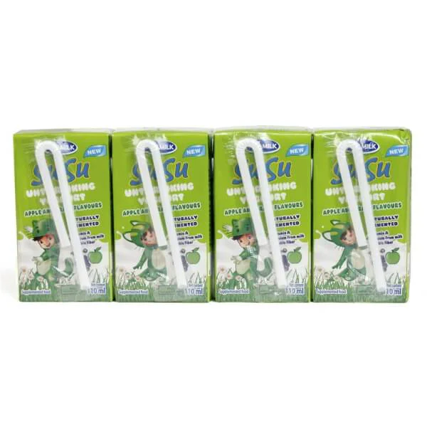 Sữa chua uống Vinamilk Susu hương táo nho 110ml, lốc 4 hộp