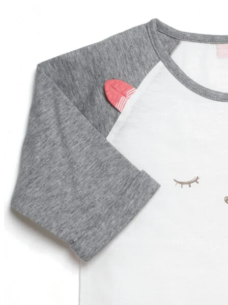 Bộ thun bé gái dài CF G059009 Hồng