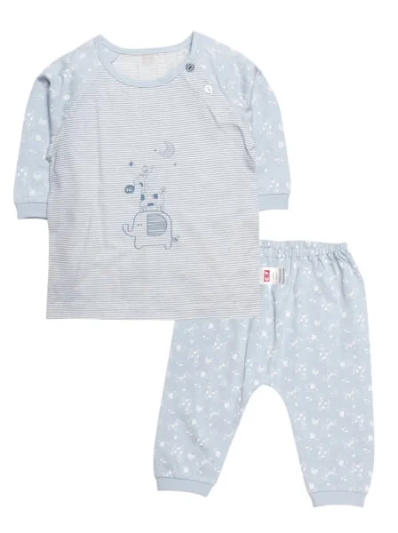 Bộ thun bé trai dài CF B059003 Xanh