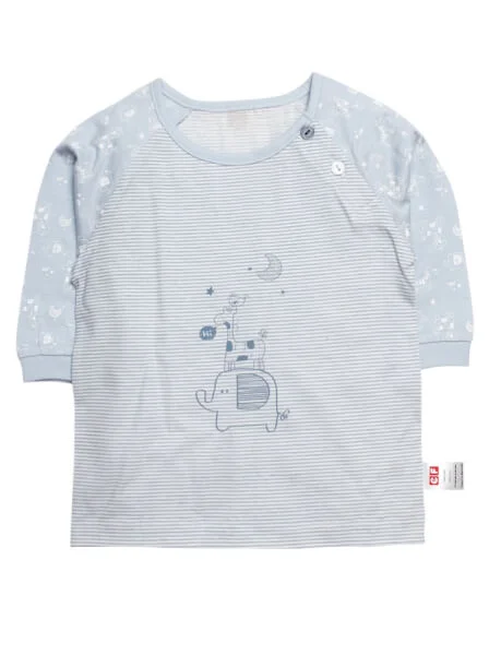 Bộ thun bé trai dài CF B059003 Xanh