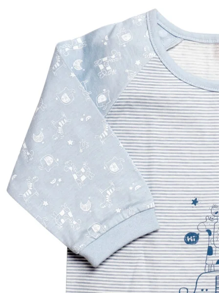 Bộ thun bé trai dài CF B059003 Xanh