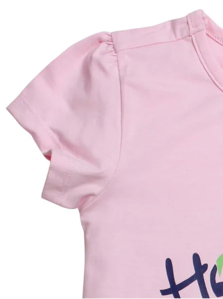 Áo thun bé gái tay ngắn CF G069007 Hồng
