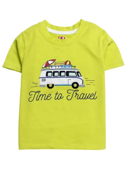 Áo thun bé trai tay ngắn CF G069009 Xanh nõn chuối