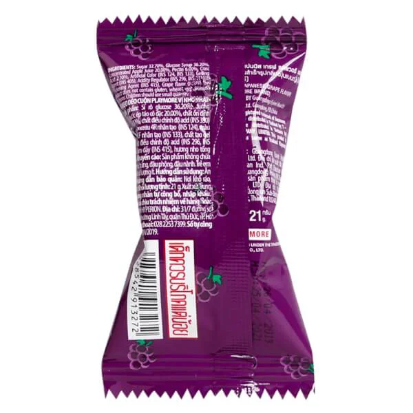 Kẹo dẻo cuộn Playmore vị nho nhật 21g