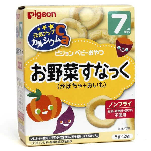 Bánh snack vị bí đỏ và khoai lang Pigeon 10g