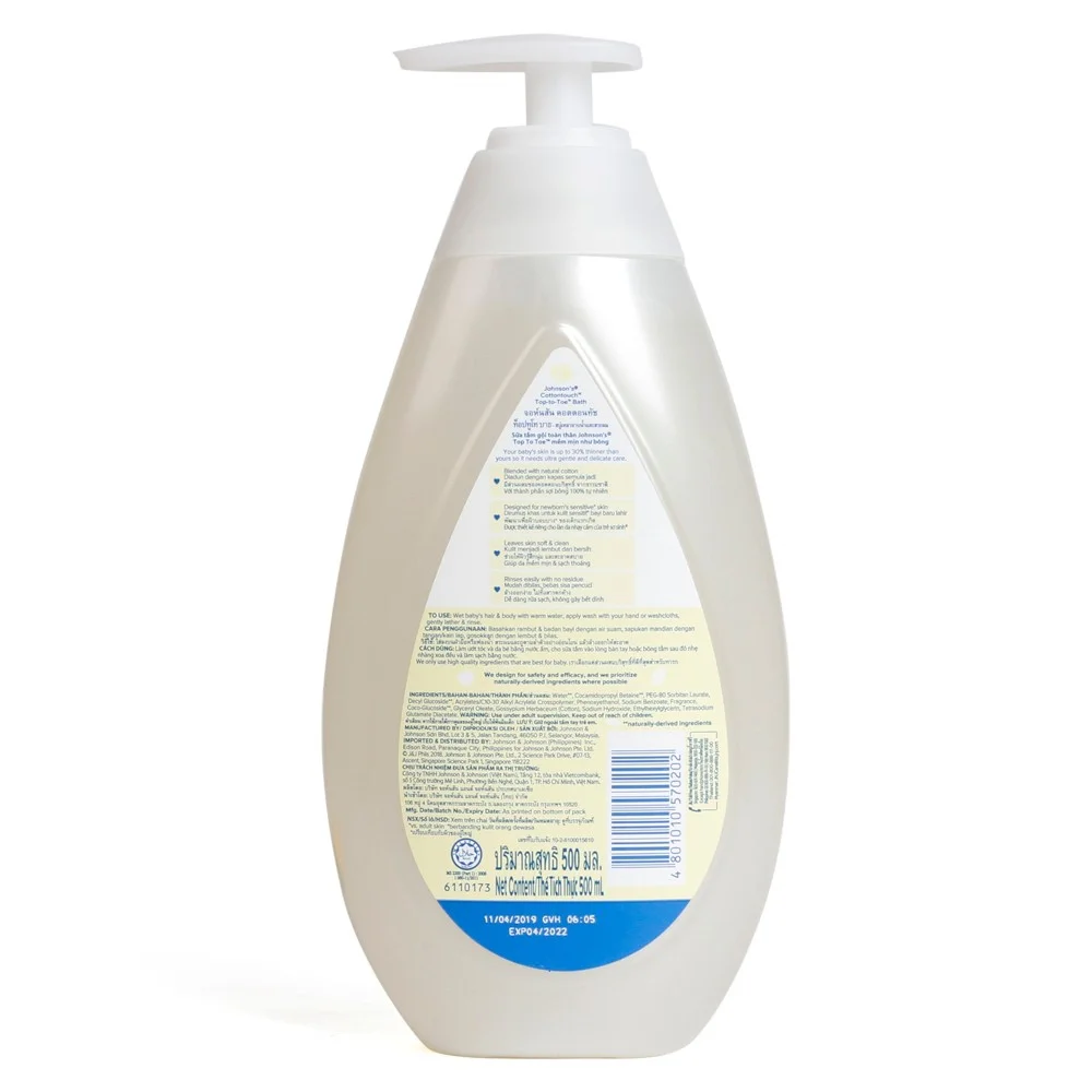 Tắm gội dịu nhẹ như bông Johnson