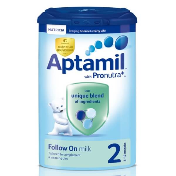 Combo 2 lon Sữa Aptamil Anh số 2 900g (6-12 tháng)