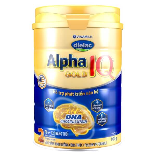 Combo 2 lon Sữa Dielac Alpha Gold IQ 2 900g (6-12 tháng)