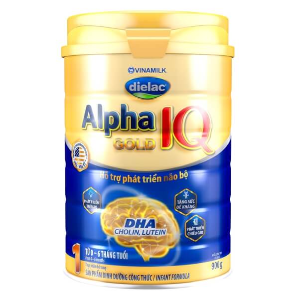 Combo 2 lon Sữa Dielac Alpha Gold IQ 1 900g (0-6 tháng)