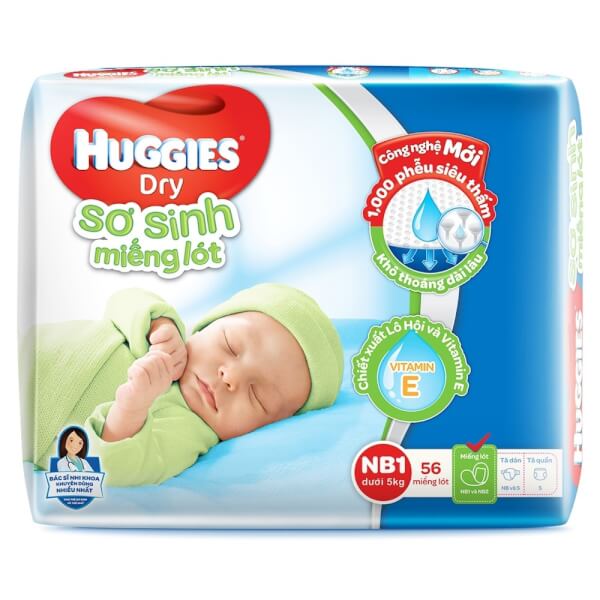 Combo 1 Gối chống trào ngược cho bé ConCung Good K10-E0011 và Miếng lót Huggies size Newborn 1 56 miếng (dưới 5kg)