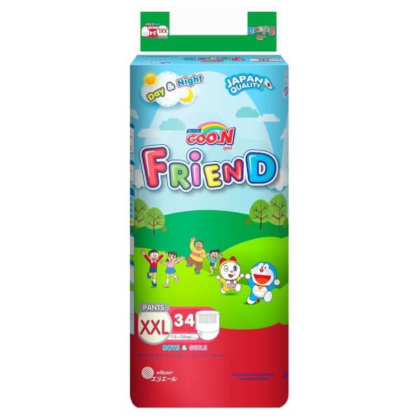 Combo 2 Tã quần Goo.n Renew Friend Jumbo (XXL, 15 - 25 Kg, 34 miếng)
