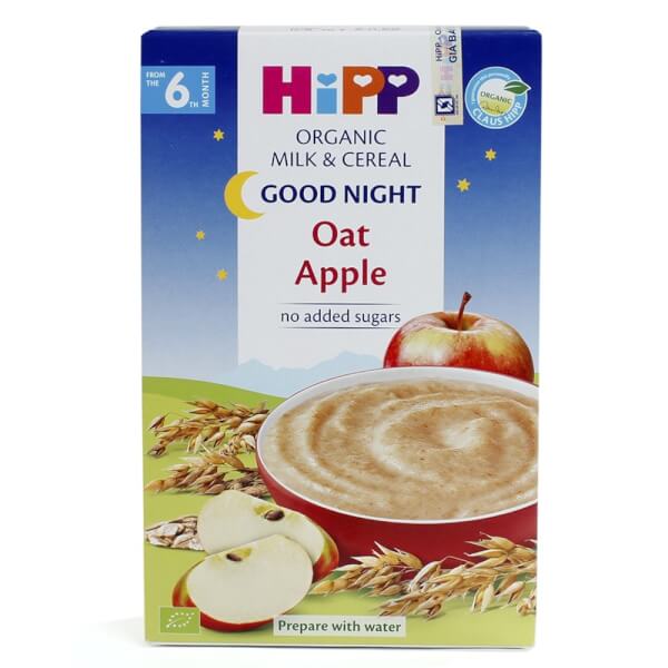 Bột sữa dinh dưỡng Chúc ngủ ngon HiPP Organic - Yến mạch, táo tây 250g