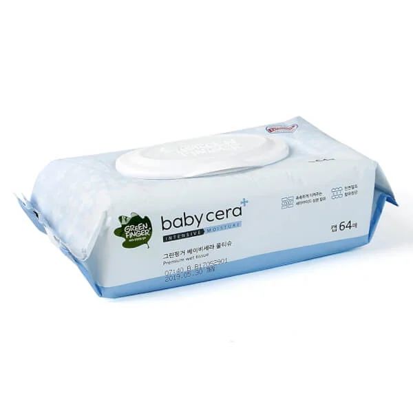 Khăn ướt cao cấp Green Finger tinh chất dưỡng ẩm, 64 tờ