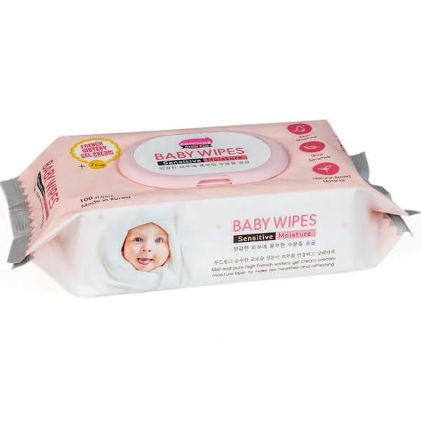 Khăn ướt ConCung Gentle Care Hàn Quốc cho da nhạy cảm, 100 tờ (màu hồng, giao bao bì ngẫu nhiên)