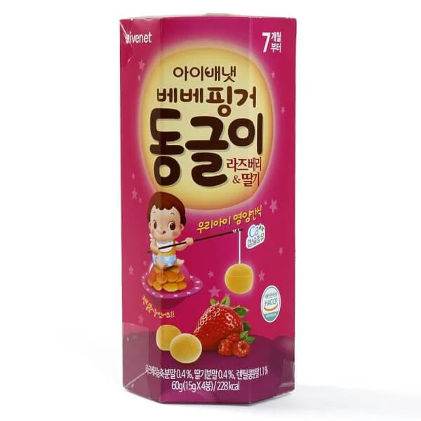 Bánh Ivenet Bebe vị Quả mâm xôi & Dâu tây - Ivenet Bebe Finger Ball (Raspberry & Strawberry)