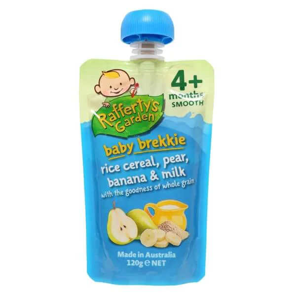 Bữa sáng cho bé Ngũ cốc gạo Lê Chuối & Sữa Rafferty’s Garden