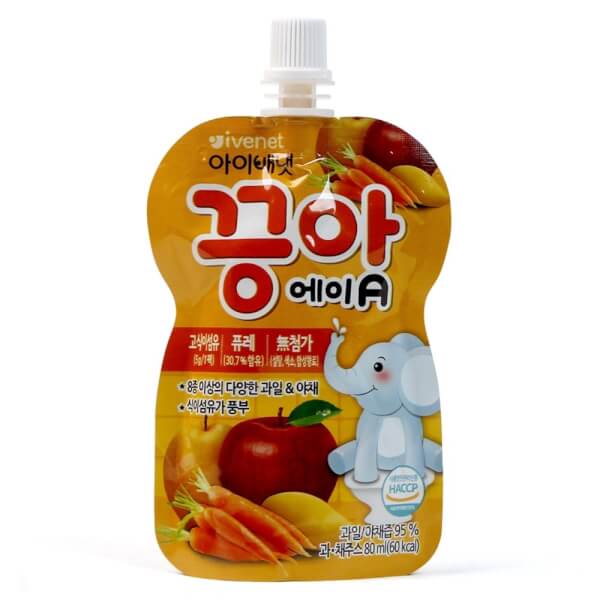 Nước ép hoa quả Ivenet táo, lê, xoài, xoài và cà rốt, 80ml