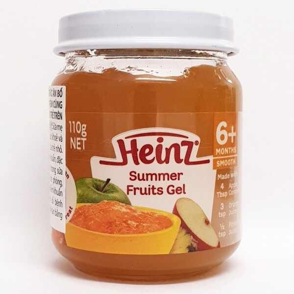 Rau câu trái cây mùa hè cho trẻ từ 6 tháng tuổi trở lên - Heinz Summer Fruits Gel