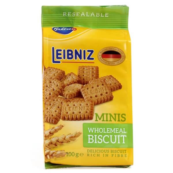 Bánh qui ngũ cốc nguyên hạt Minis Leibniz 100g