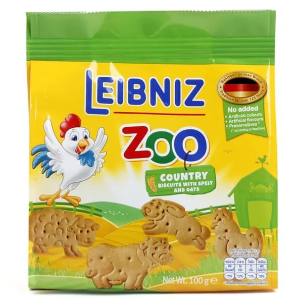 Bánh qui lúa mì & yến mạch hình thú Bahlsen Zoo 100g