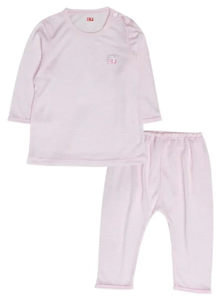 Bộ sơ sinh tay dài quần dài CF I109003 Hồng