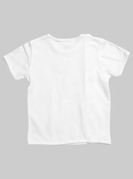 Áo sơ sinh cài chéo tay ngắn CF I049002 Trắng