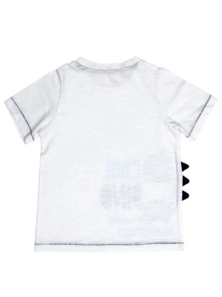 Áo thun bé trai tay ngắn CF B069025 Trắng