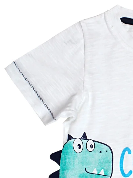 Áo thun bé trai tay ngắn CF B069025 Trắng