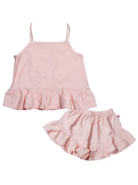 Bộ vải bé gái ngắn CF G069027 Hồng