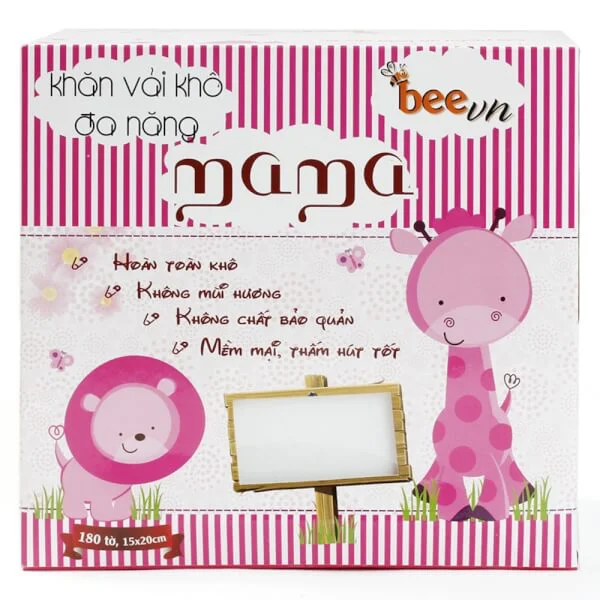 Combo 3 Khăn vải khô đa năng Mama (180 tờ/hộp)