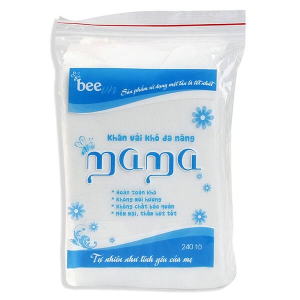 Combo 3 Khăn vải khô đa năng Mama (240 tờ/túi)