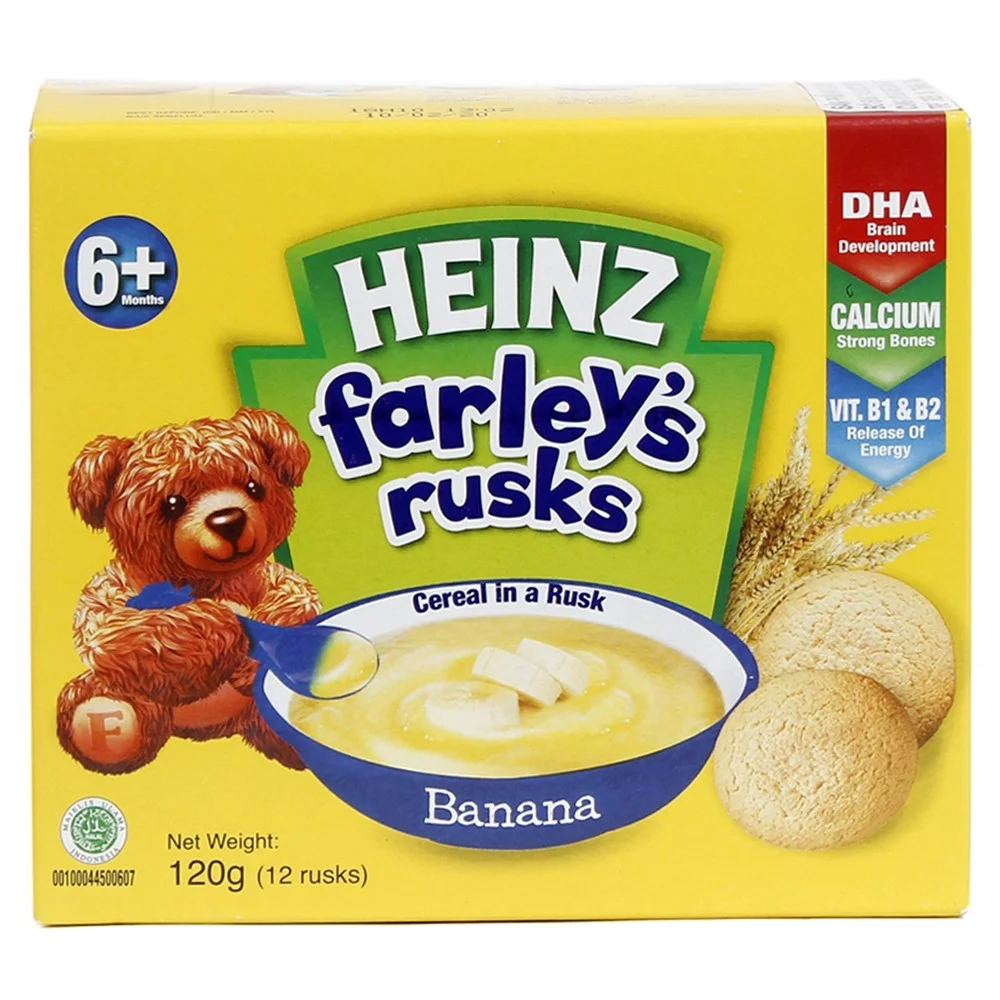 Combo 2 Bánh Qui Dành Cho Trẻ Em Heinz Farley Vị Chuối 120g